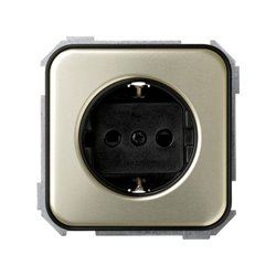 Simon 31 - combinacion 2 interruptores, Marrón decorado