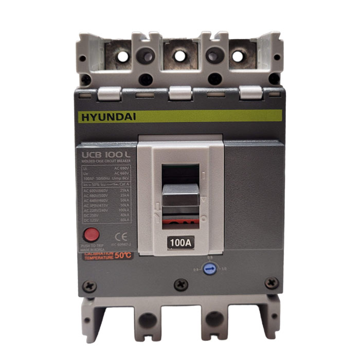 HYUNDAI UCB100-L3P100E INTERRUPTOR UCB100L 3P 100A 50KA