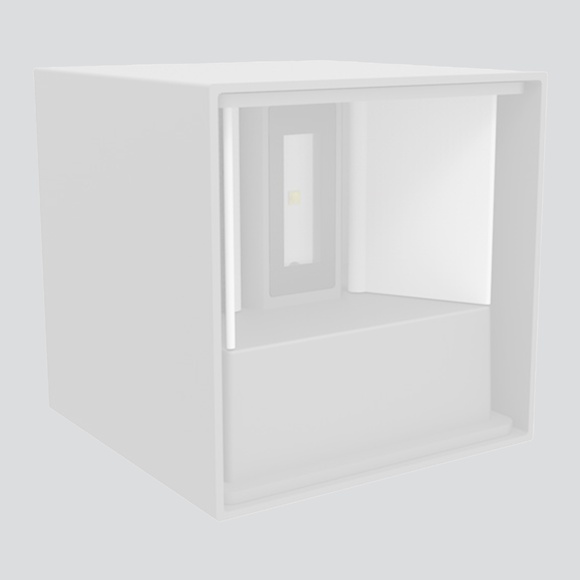 ILLUS 521255 LUMINARIA DE PARED - BLANCO - 6.5W 3000K 260LM - 100MMX100MM X100MM - UP 95º, DOWN 77º - IP